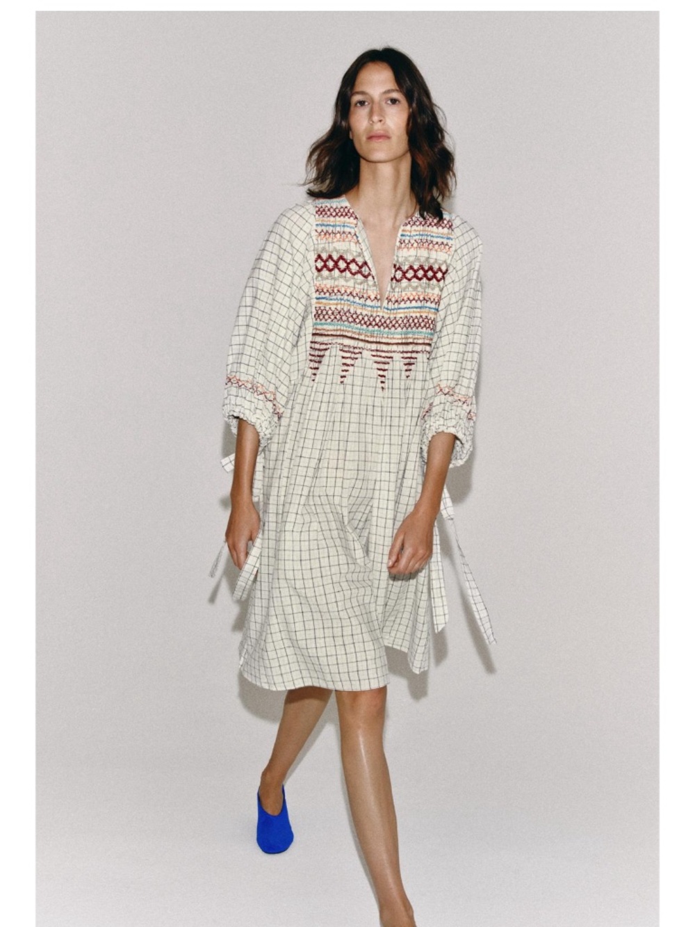 Zara linen blend collection midi dress BNWT